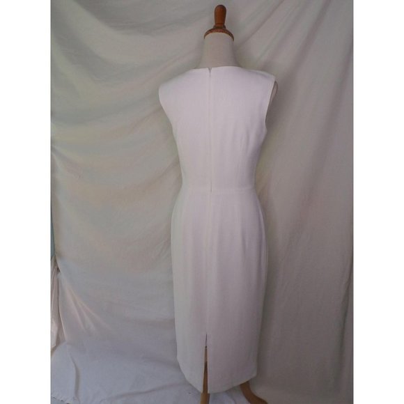 DRESS THE POPULATION Elle Sheath Dress Off White Medium NEW - Picture 8 of 10
